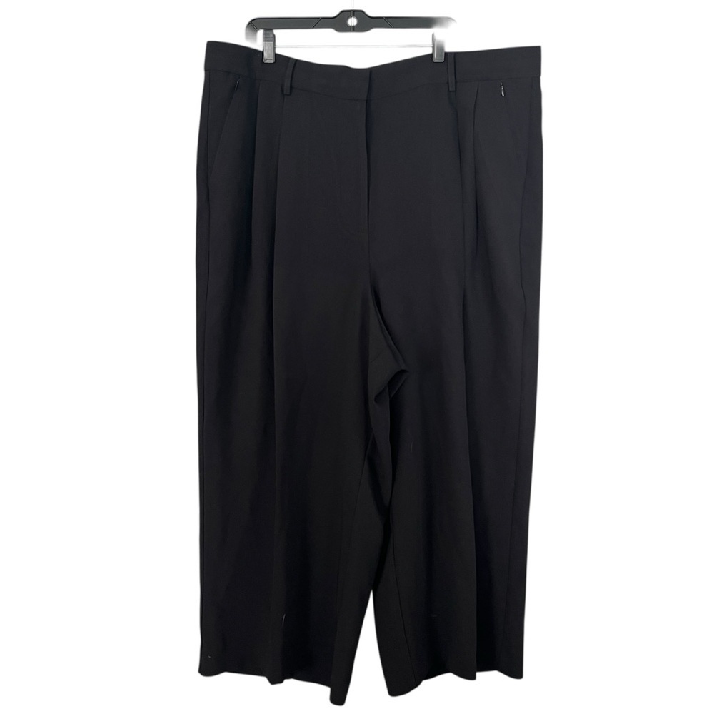 GOOD AMERICAN Women Wide Leg Trouser Pants Black Size 18